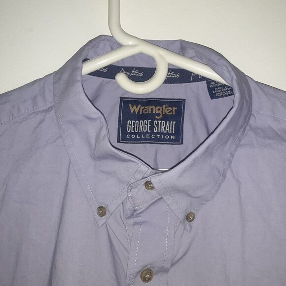 Wrangler George Strait Men's XL Long Sleeve Western Button Up Shirt Purple - Picture 4 of 9